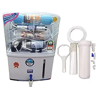 Dk Aqua Grand+ Royal Technology 12 Liter 7 Stage RO+copper filter+Bio Alkaline cartridge filter+UV+UF+TDS Control+Sediment filter+100 GPD High Pressure Pump with 100 gpd high TDS membrane