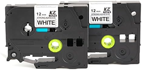 2 Pack Compatible with Brother TZe-231 Label Tape TZ-231 Cassette 12mm 8m Standard Laminated Adhesive-Black on White Suitable for P-Touch PT-1000 GL-H105 GL-200 PT-1080 PTE-550WVP PT-P700 PT-H300 Label Printer