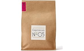 Espresso N°05 von Coffee858 – Handgerösteter Premium Kaffee – Fair & Direkt gehandelt – Feinste Arabica Bohnen – Säurearm & Bekömmlich – Traditionelle Trommelröstung – ganze Bohne (350 g)