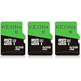KEXIN 32GB Micro SD Karte 3 Stück UHS-I MicroSDHC Speicherkarte bis zu 80 MB/s (Class 10 U1 C10) Memory Karte SD Card für Kam