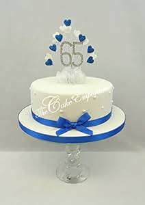 CAKE DECORATION SAPPHIRE 65th (UK) WEDDING ANNIVERSARY ...
