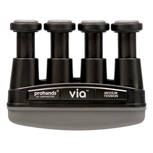 Grip Master tensión Media para ejercitar Dedos, Color Negro, 6 kg