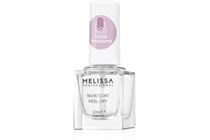 MELISSA PROFESSIONAL Melissa Base Smalto Trasparente Coat Peel Off Per Rimozione Rapida 10 ml Facile da Usare