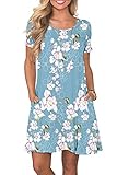 sommerkleid xl lang Das lässige Kleid ist über den Knien und lang genug, dass Sie nicht brauchen, um Leggings zu tragen, um es zu paaren. Es ist ein Swing-Stil, so dass es bequem über große Hüften passen würde