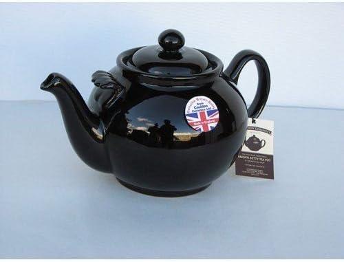 Hand Made Brown Betty Teapot - 10 Cup in Rockingham Brown with "Helping Hand"