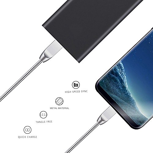 USB 3.0 Type-C Ladekabel, TUOYA [3.3Ft/1M] USB-C Kabel auf USB 3.0A Kabel Super Durable Metall Ladegerät und Sync Datenkabel Adapter – Samsung Galaxy S8, Google Nexus 5X / Nexus 6P / Pixel XL, OnePlus 2 / 3, Lumia 950 / 950XL, Huawei P10(2 Pack) - 3
