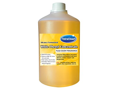 TetraClean Phenyl Concentrate Premium Bathroom Cleaner -Advanced Disinfectant and Washroom Floor Stain Remover with Air Freshening Formula - 1-liter - Tulsi Oudh RS.550 (39.00% Off) - Amazon