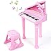 Price comparison product image SGILE 31 Keys Piano Toys for Kids - Keyboard Musical Toy Set with Microphone Light and Song for Kids Toddlers Singing Music Development, Audio link with Mobile MP3 IPad PC (A -Large)