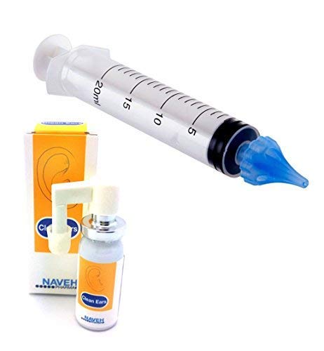 Jeringa de extracción de cerumen + ACEITE DE OLIVA - CERTIFICADO CE COMPLETO usuario instrucciones