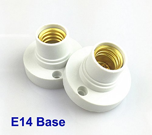 Preisvergleich Produktbild 2 X Neu E14 Lampenfassung Glühbirne Sockel LED Kunststoff Deckenfassung Fassung
