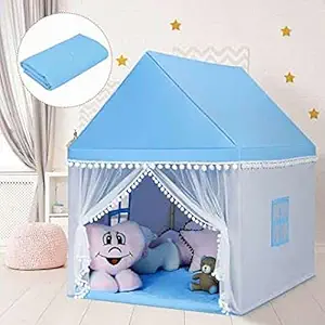 Trisha haappyteepee Medium Size Extremely Light Weight Kids Play Tent House for Girls and Boys(Blue)