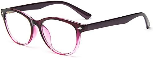 Lasree Fashion Reading Glasses +5.00 Lenses Mens Womens Readers Purple Frame Longsighted Spectacles