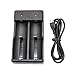 Produktbild CHOULI USB Dual Slot Smart Li-Ion Battery Charger for 18650/18500/16340/14500 Black