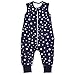 Produktbild TupTam Unisex Babyschlafsack mit Beinen Unwattiert, Farbe: Sterne Weiß/Dunkelblau, Größe: 80-86