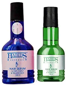 Habibs Hair Serum for Dry Curly & Treated Hair, Pack Of 2