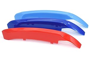 ontto Adesivo per griglia anteriore del radiatore, con fibbia, adatto per BMW X1 F48 F49 2016 ?2019, accessorio per griglia anteriore, inserto Trim Motorsport decorazione a strisce (8 griglie)