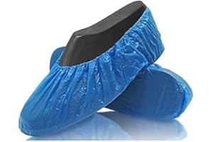 GÉNÉRIQUE MEDIKA 69 LOT 100/200/500/1000/1500/2000 Surchaussures jetables plastique, Couvre-Chaussures - CPE 3g bleu (100)