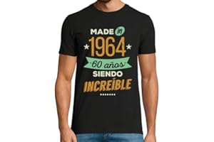 LATOSTADORA Camisetas Regalo 60 Cumpleaños Hombre - Camiseta 60 Años Hombre - Camiseta 1964 - Camiseta Graciosa Regalo Cumple - Regalos Originales Hombre 60 años - Ideas Para Cumpleaños 60 Aniversario