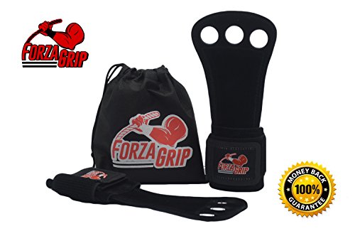 FORZA GRIP Poignées Gymnastique Cuir Gants d'Entraînement Crossfit Workout Poignet Wrap