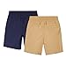 Bluezoo Kids Pack Of Two Boy's Navy And Beige Woven Shorts 12-18 Months