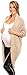 Happy Mama Women's Maternity Chunky Knit Cardigan Coat Warm Wrap. 325p (Beige, UK 10/12)