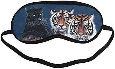 ATEM071A Black panther & Tiger Eyes Sleeping Mask Blindfold Soft Padded Eye Sleep Masks Travel Relax