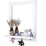 Mit 3 Haken: Zur griffbereiten Aufbewahrung des Haartrockners, Handtuches, Schlüsseles, Regenschirm.