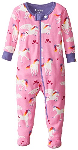 Hatley Baby-Girls Infant Footed Coverall -Unicorns Pyjama Set, Pink, 3-6 Months
