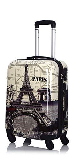 G.Kaos - Maleta De Cabina Equipaje de Mano - En Policarbonato Superligera - Pel&iacute;cula Protectora Para Quitar - Para Vuelos Como Ryanair Y Otros - Fantas&iacute;a ParisXMetr&ograve; 50cm