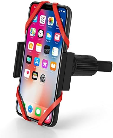 Bike Phone Mount Bicycle Holder, Universal Bicycle Rack Handlebar & Motorcycle Holder Cradle for Smartphone, Boating GPS, Other Devices, with One-handed operation, 360 Degrees Rotatable, Rubber Strap