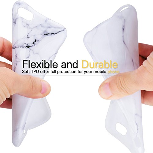 Funda iPhone 6 6s  E-Lush M  rmol Suave Silicona TPU Carcasa Ultra Delgado Flexible Gel Parachoques Goma Mate Opaco Case Cover iPhone 6 Bumper iPhone 6s Caja Amortigua Golpes Protectiva Caso para iPhone 6 6s  4 7 Pulgadas  Smartphone Anti-Rasgu  o y Resistente Tapa - Gris con Blanco