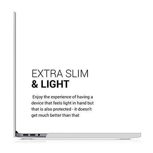 kwmobile Hardcase Laptop Hülle für Apple MacBook Pro 13″ (ab 2016) Touchbar – Marmor Design Weiß Schwarz dünne gummierte Schutzhülle Cover Case Tasche - 3