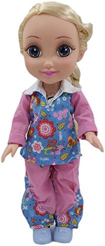 Kusutad Casual 2pc/Set Doll Clothes For 14-14.5 inch Wellie Wishers Willa Dolls American Girl Doll