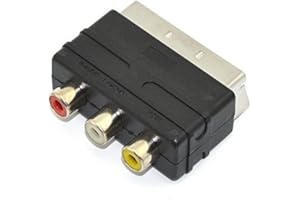 CHILDMORY Childhood 3RCA to Scart Adaptateur Convertisseur de convertisseur de câble AV pour PlayStation 4 PS4 TV DVD