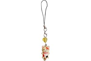 Kobeleen Cute Cat Pendant Phone Chain Strap Heart Charm Keychain Phone Lanyard Resin Keychain Bag Backpack Ornament Party Jewelry