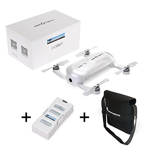 Preisvergleich Produktbild Zerotech Dobby 4K Selfie Drohne - Ultraleicht 200 Gramm - kleinster GPS Quadrocopter - Sonderedition mit Ersatzakku und Flugtasche - APP Steuerung