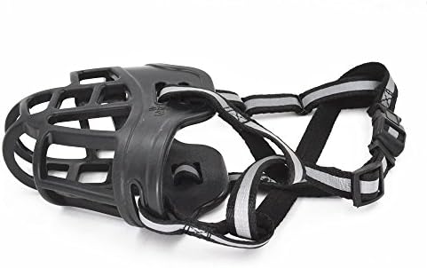 JWPC Adjustable Anti-biting Dog Soft Silica Gel Muzzle, Breathable Safety Pet Puppy Muzzles Mask for Biting / Barking/ chewing,Black 2