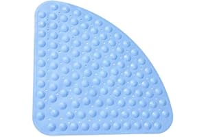 XM-ZHHY Sector Alfombrilla de goma para ducha de esquina, Alfombrilla de baño antideslizante en cuadrante Alfombrilla antibacteriana con ventosas para ducha o bañera, Antideslizante para bañera, 54x54CM
