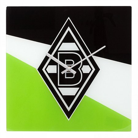 Preisvergleich Produktbild VFL Borussia Mönchengladbach Wanduhr "Schrägstreifen"