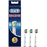 Oral-B FlossAction - Cabezal de recambio set de 3 recambios para cepillo de dientes recargable, limpieza diente por diente