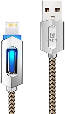 Raild Lightning-1m-Gold LED USB (3.3ft) The Premium Durable Cable [Double Braided Nylon] Gold Plated