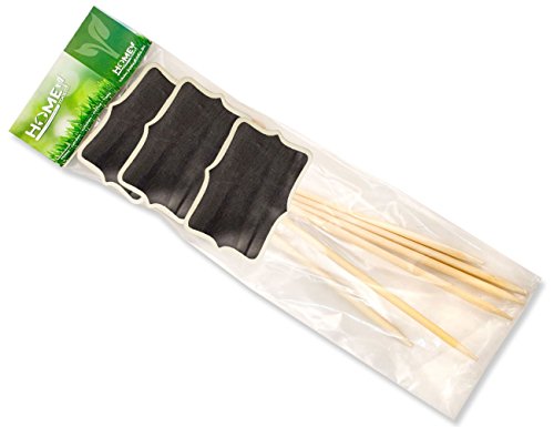 HOMETOOLS.EU – 6 Stück – Holz Pflanz Schilder | Pflanzschilder 17cm hoch, beschreibbar | Landhaus Retro Vintage | 6er Set Schilder CLASSIC 17cm - 6