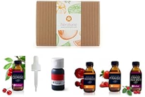 NÉROLIANE Arome naturel : fraise, cerise, framboise, fraise note fraise des bois, colorant naturel rouge + 1 pipette offerte
