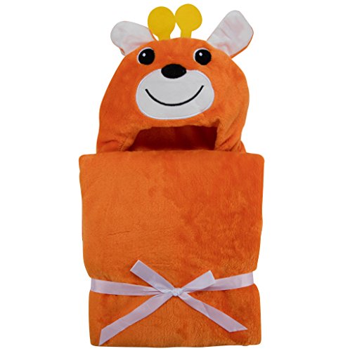 Preisvergleich Produktbild Lexikind Baby Kapuzen-Handtuch Mädchen + Jungen: Kuscheliges Kapuzenbadetuch - Baby-Handtuch mit Kapuze (Rentier)