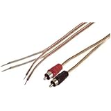 IEC 18 AWG 6' Speaker Wire Pair with RCA Males - Black/Red