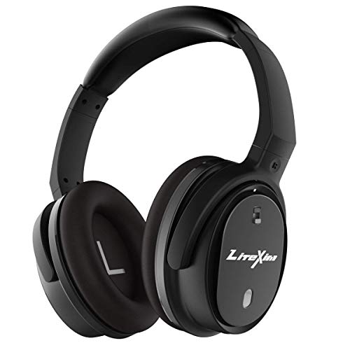 LiteXim Auriculares Bluetooth 4.1 de Diadema, QW-07 Active Cancelación de Ruido Auriculares Bluetooth con Micrófono Manos Libres Hi-Fi Estéreo Auriculares Inalámbricos - Negro