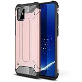 Samsung Galaxy A81 / Note 10 Lite ile uyumlu &Ccedil;İft Katman Koruyucu Crash Military Tank Kılıf - Rose Gold