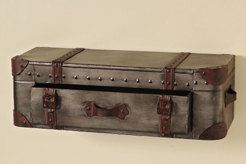 Wandregal, Sideboard in Koffer Form, dunkelbraun, ca. 60 cm x 24 cm x 18 cm