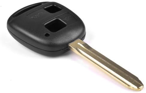 TOYOTA COROLLA AVENSIS YARIS ETC 2 BUTTON REMOTE ALARM UNCUT KEY FOB CASE SHELL