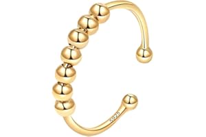 RGZD RGZ 1pcs Anxiety Ring Silber 925 Damen Angst Ring Spinner Ring Fidget Ring Anti Stress Ring Silber Ringe 925 Frauen Ringe Damen Ringe Frauen Ringe Silber 925